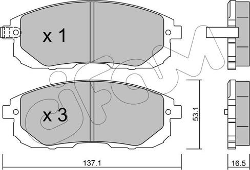 Cifam 822-876-0 - Kit pastiglie freno, Freno a disco www.autoricambit.com