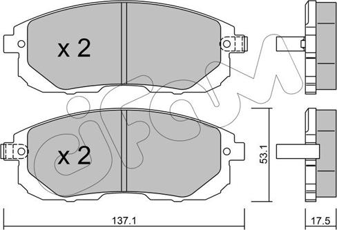 Cifam 822-876-1 - Kit pastiglie freno, Freno a disco www.autoricambit.com