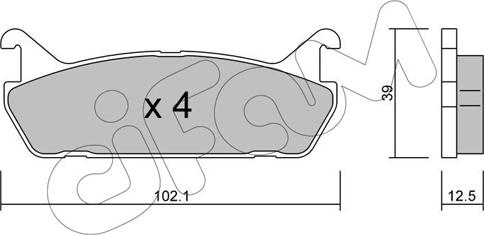 Cifam 822-390-0 - Kit pastiglie freno, Freno a disco www.autoricambit.com