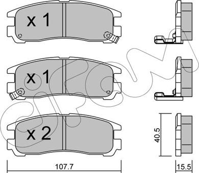 Cifam 822-398-0 - Kit pastiglie freno, Freno a disco www.autoricambit.com