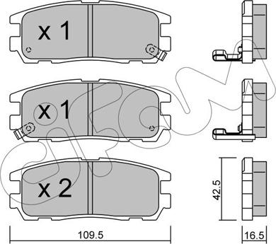 Cifam 822-358-0 - Kit pastiglie freno, Freno a disco www.autoricambit.com