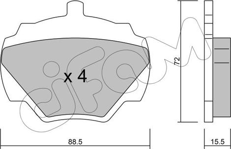 Cifam 822-353-0 - Kit pastiglie freno, Freno a disco www.autoricambit.com