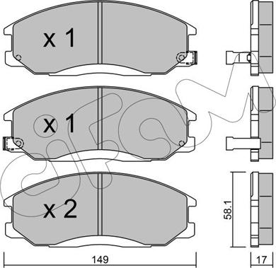 Cifam 822-364-0 - Kit pastiglie freno, Freno a disco www.autoricambit.com