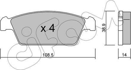 Cifam 822-367-0 - Kit pastiglie freno, Freno a disco www.autoricambit.com