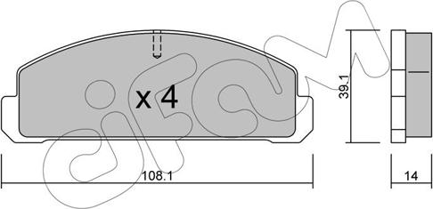 Cifam 822-300-0 - Kit pastiglie freno, Freno a disco www.autoricambit.com