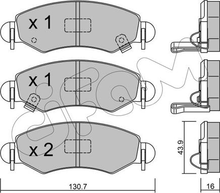 Cifam 822-339-1 - Kit pastiglie freno, Freno a disco www.autoricambit.com