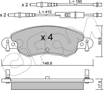 Cifam 822-330-0 - Kit pastiglie freno, Freno a disco www.autoricambit.com