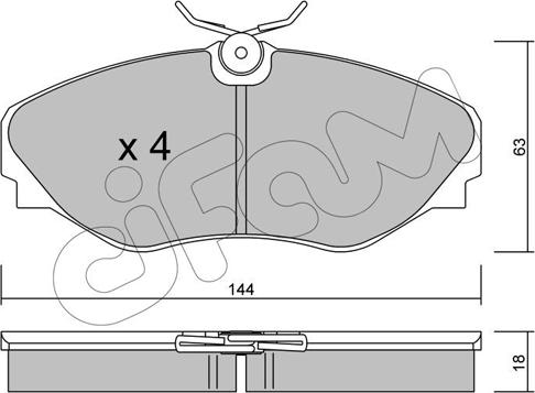 Cifam 822-338-0 - Kit pastiglie freno, Freno a disco www.autoricambit.com