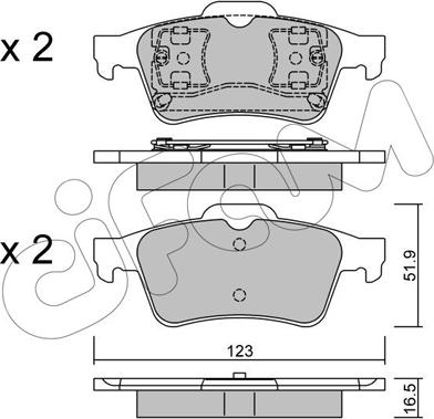 Cifam 822-337-0 - Kit pastiglie freno, Freno a disco www.autoricambit.com