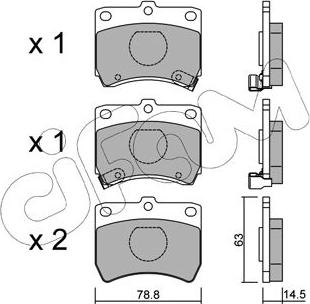 Cifam 822-370-0 - Kit pastiglie freno, Freno a disco www.autoricambit.com