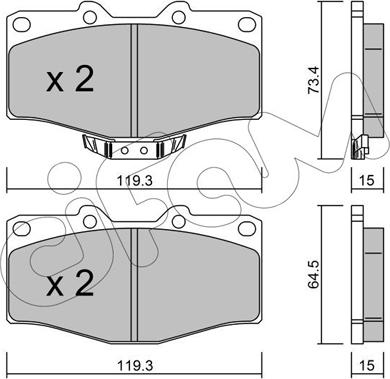 Cifam 822-242-0 - Kit pastiglie freno, Freno a disco www.autoricambit.com