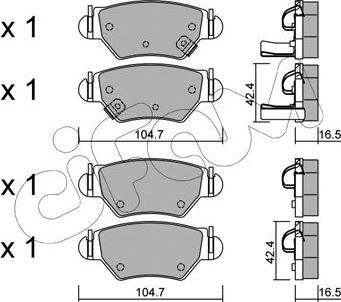 Cifam 822-259-0 - Kit pastiglie freno, Freno a disco www.autoricambit.com