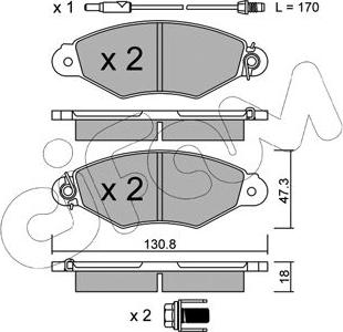 Cifam 822-253-1 - Kit pastiglie freno, Freno a disco www.autoricambit.com