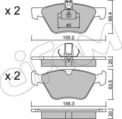 Cifam 822-252-0 - Kit pastiglie freno, Freno a disco www.autoricambit.com