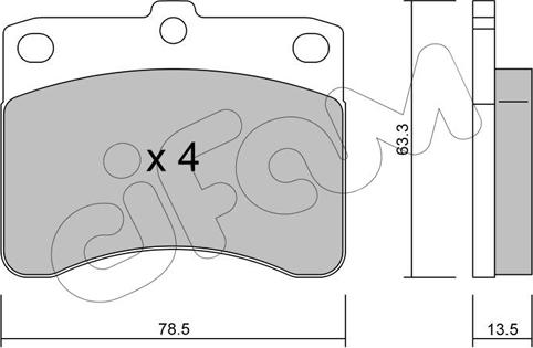 Cifam 822-201-0 - Kit pastiglie freno, Freno a disco www.autoricambit.com