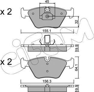 Cifam 822-207-3 - Kit pastiglie freno, Freno a disco www.autoricambit.com