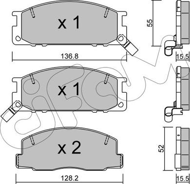 Cifam 822-280-0 - Kit pastiglie freno, Freno a disco www.autoricambit.com