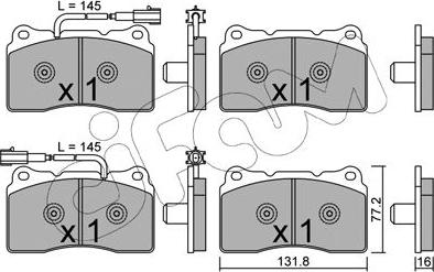 Cifam 822-288-6 - Kit pastiglie freno, Freno a disco www.autoricambit.com