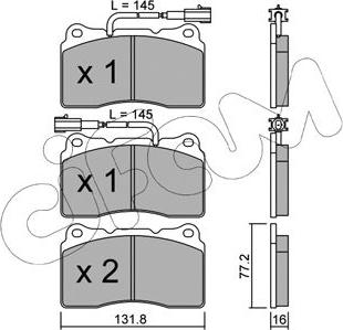 Cifam 822-288-0 - Kit pastiglie freno, Freno a disco www.autoricambit.com