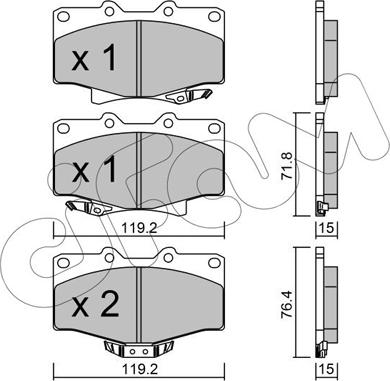 Cifam 822-282-0 - Kit pastiglie freno, Freno a disco www.autoricambit.com