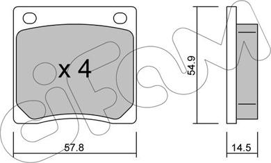 Cifam 822-229-0 - Kit pastiglie freno, Freno a disco www.autoricambit.com