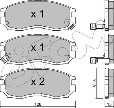 Cifam 822-224-0 - Kit pastiglie freno, Freno a disco www.autoricambit.com