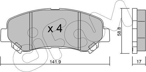 Cifam 822-792-0 - Kit pastiglie freno, Freno a disco www.autoricambit.com