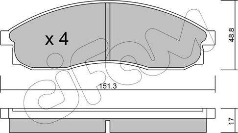 Cifam 822-740-0 - Kit pastiglie freno, Freno a disco www.autoricambit.com