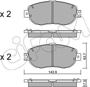 Cifam 822-756-1 - Kit pastiglie freno, Freno a disco www.autoricambit.com