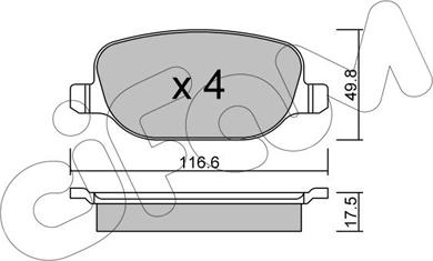 Cifam 822-704-0 - Kit pastiglie freno, Freno a disco www.autoricambit.com