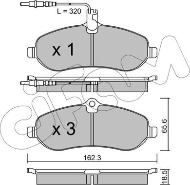 Cifam 822-707-0 - Kit pastiglie freno, Freno a disco www.autoricambit.com