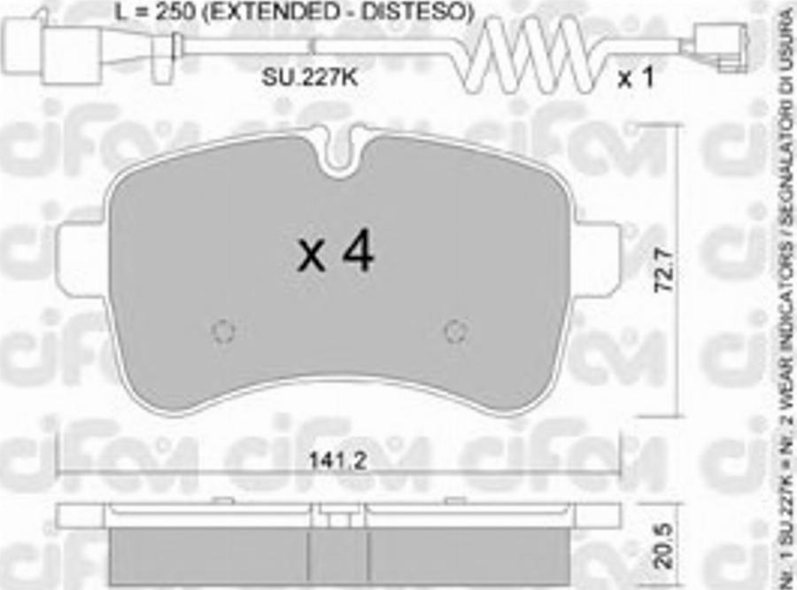 Cifam 822-711-0K - Kit pastiglie freno, Freno a disco www.autoricambit.com