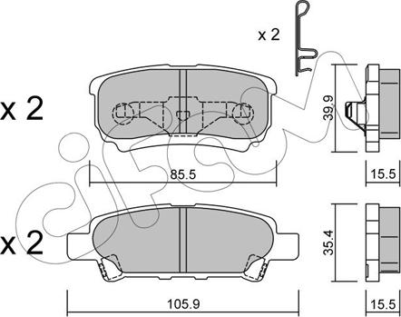 Cifam 822-737-0 - Kit pastiglie freno, Freno a disco www.autoricambit.com