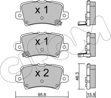 ATE 605757 - Kit pastiglie freno, Freno a disco www.autoricambit.com