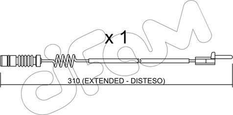 Cifam SU.162 - Contatto segnalazione, Usura past. freno/mat. d'attrito www.autoricambit.com