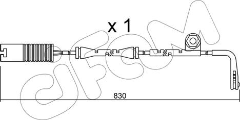 Cifam SU.104 - Contatto segnalazione, Usura past. freno/mat. d'attrito www.autoricambit.com