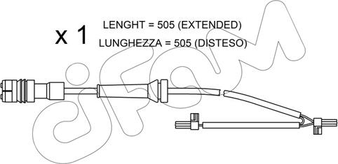 Cifam SU.265 - Contatto segnalazione, Usura past. freno/mat. d'attrito www.autoricambit.com