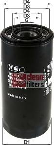 Clean Filters DF 887 - Filtro olio www.autoricambit.com