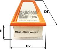 Clean Filters MA3448 - Filtro aria www.autoricambit.com