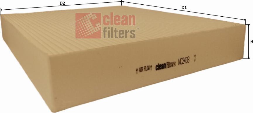 Clean Filters NC2433 - Filtro, Aria abitacolo www.autoricambit.com