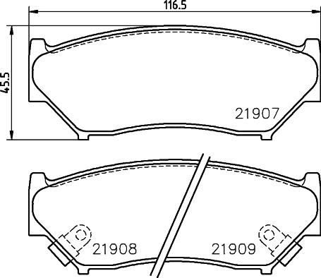 Magneti Marelli T3081MM - Kit pastiglie freno, Freno a disco www.autoricambit.com