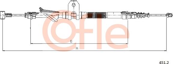 Cofle 92.451.2 - Cavo comando, Freno stazionamento www.autoricambit.com