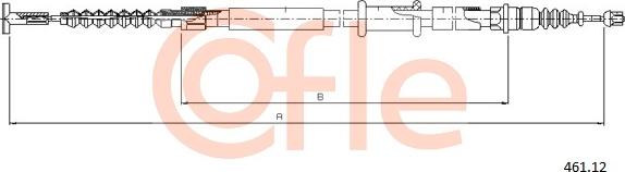 Cofle 92.461.12 - Cavo comando, Freno stazionamento www.autoricambit.com