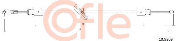 Cofle 92.10.9869 - Cavo comando, Freno stazionamento www.autoricambit.com