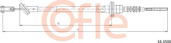 Cofle 92.18.3500 - Cavo comando, Comando frizione www.autoricambit.com