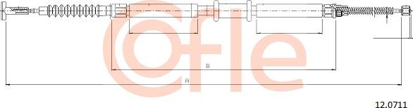 Cofle 92.12.0711 - Cavo comando, Freno stazionamento www.autoricambit.com