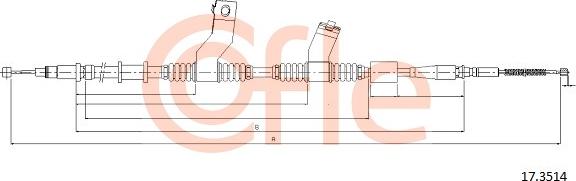 Cofle 92173514 - Cavo comando, Freno stazionamento www.autoricambit.com