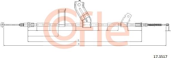 Cofle 92173517 - Cavo comando, Freno stazionamento www.autoricambit.com