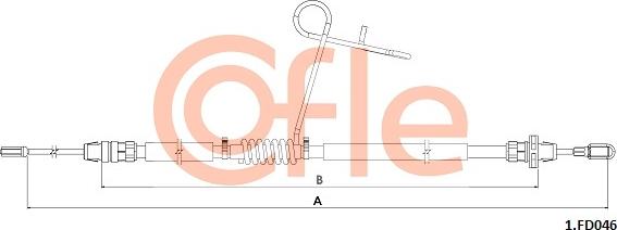 Cofle 92.1.FD046 - Cavo comando, Freno stazionamento www.autoricambit.com