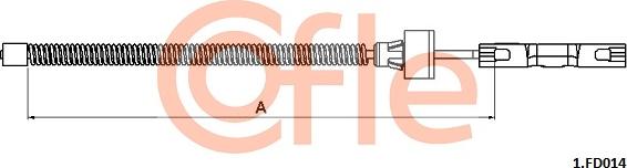 Cofle 92.1.FD014 - Cavo comando, Freno stazionamento www.autoricambit.com